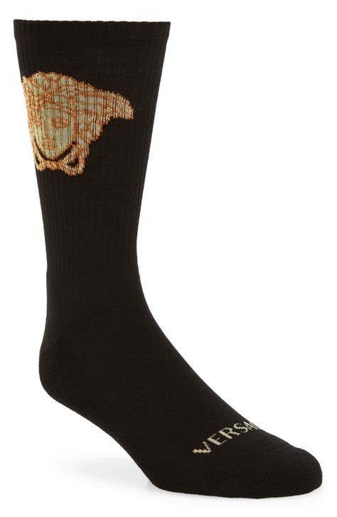 versace medusa socks.